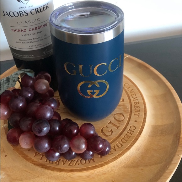 Navy & Gold Stemless Wine Cup - Picture 2 of 4